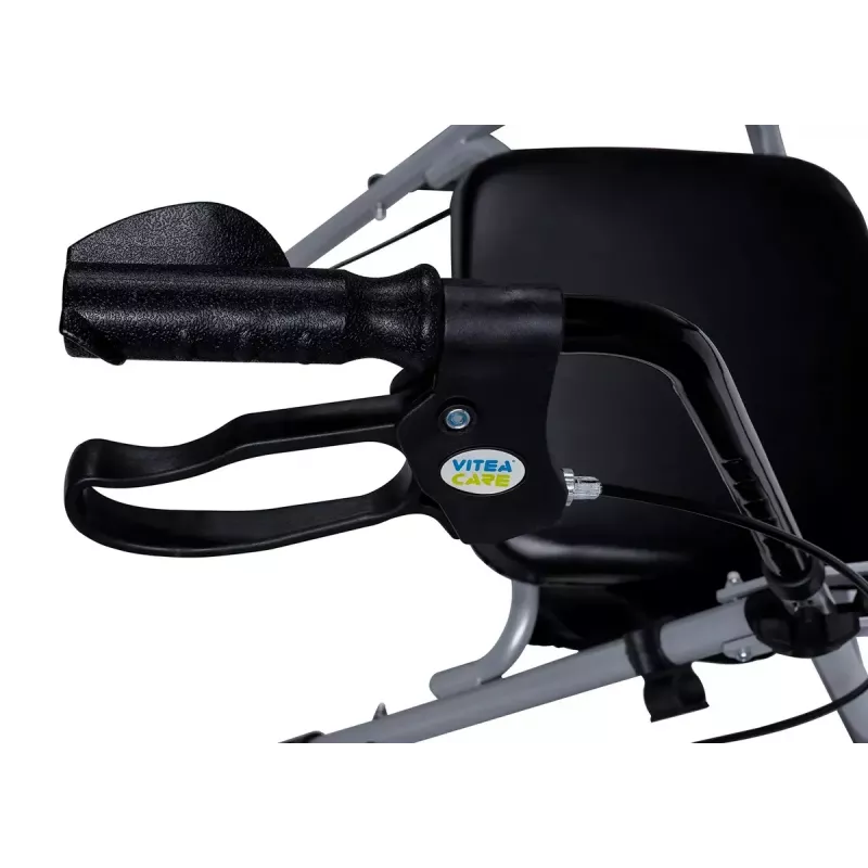 Vaikštynė / rollatorius MDH PPC035 su sėdyne ir krepšiu, aliuminis, sulankstoma, maks. apkrova 136 kg