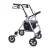 Vaikštynė / rollatorius MDH PPC035 su sėdyne ir krepšiu, aliuminis, sulankstoma, maks. apkrova 136 kg