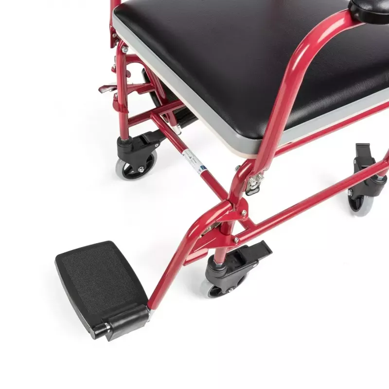 Neįgaliųjų vežimėlis su tualeto kėde TIMAGO FS 692 sulankstomas, lengvas, plieninis rėmas, 4 ratai, 100 kg