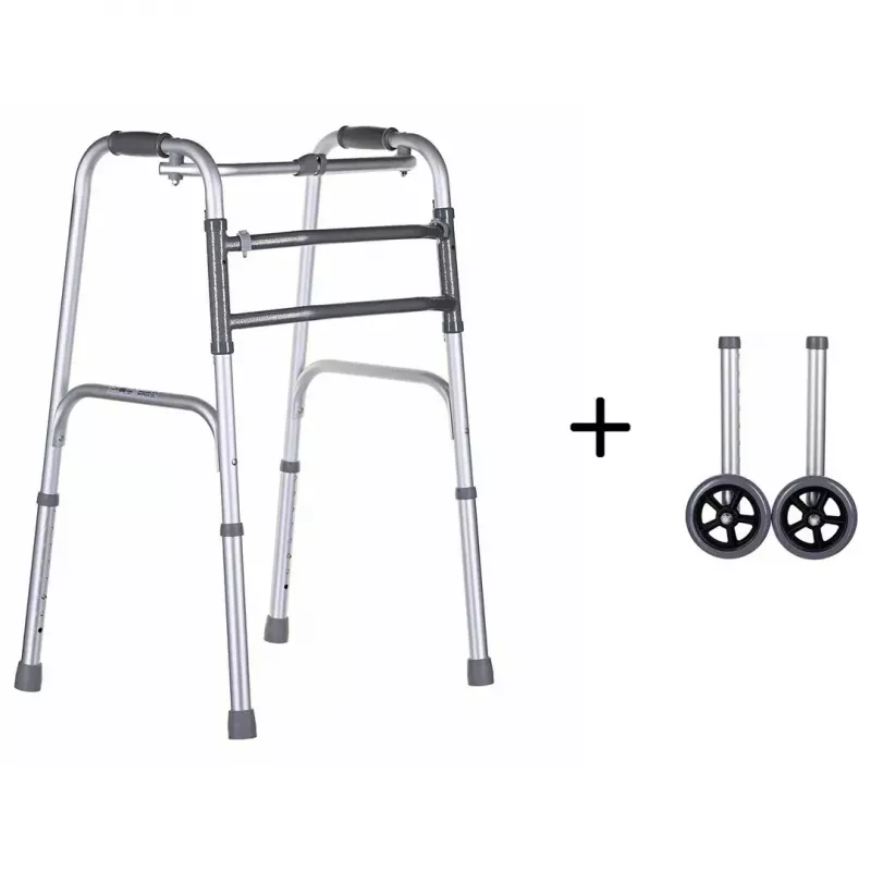 Vaikštynė VITEA CARE VCBP0031 aliumininė, reguliuojamas aukštis 82–100 cm, plotis 600 mm, maksimali apkrova 110 kg, 12 cm ratai
