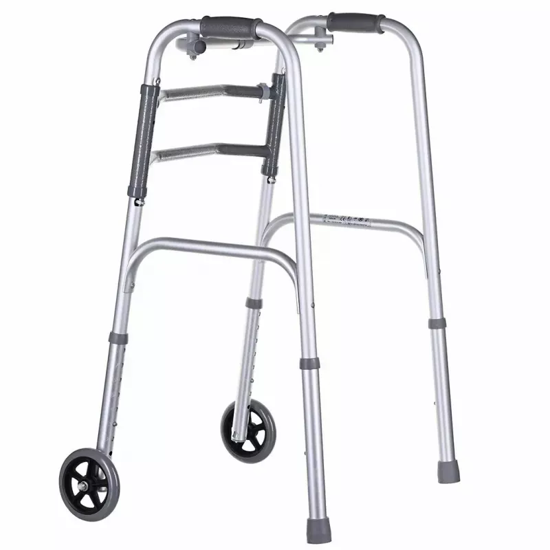 Vaikštynė VITEA CARE VCBP0031 aliumininė, reguliuojamas aukštis 82–100 cm, plotis 600 mm, maksimali apkrova 110 kg, 12 cm ratai