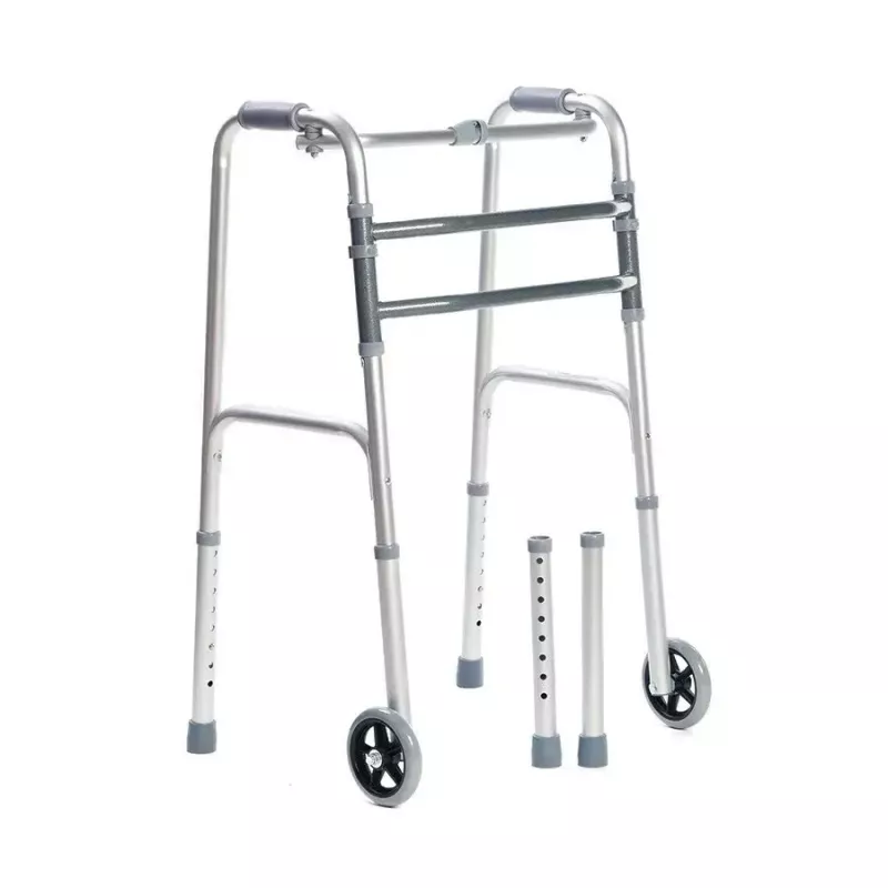 Vaikštynė VITEA CARE VCBP0031 aliumininė, reguliuojamas aukštis 82–100 cm, plotis 600 mm, maksimali apkrova 110 kg, 12 cm ratai