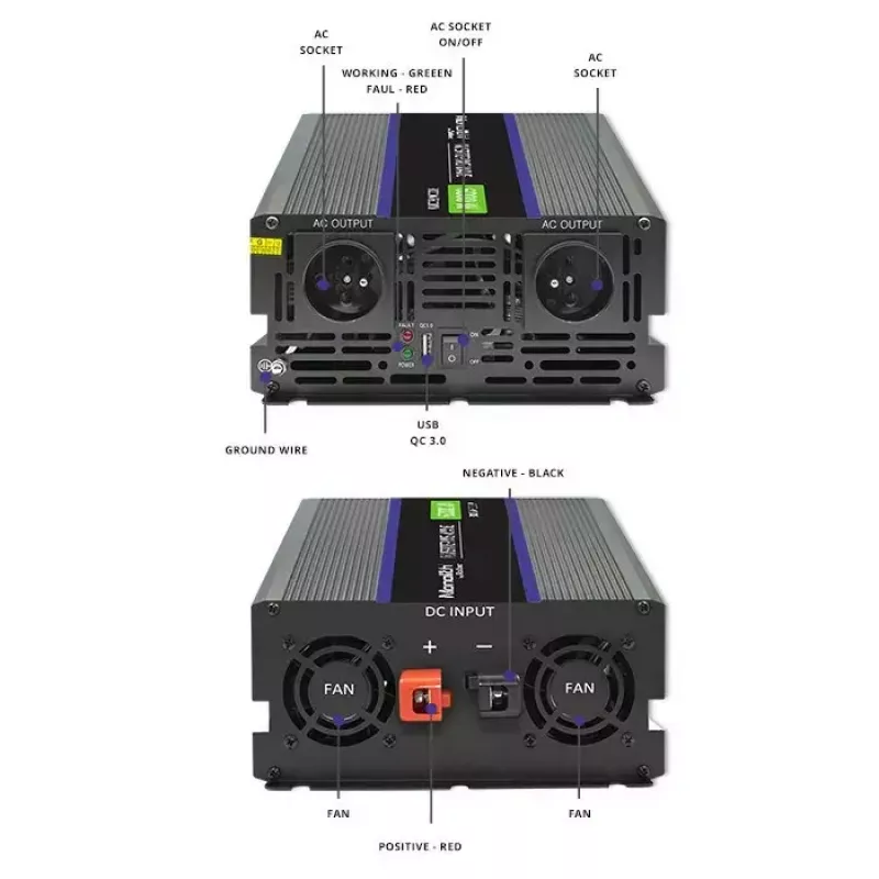 QOLTEC Monolith 6000 MS keitiklis 12V į 230V 6000W