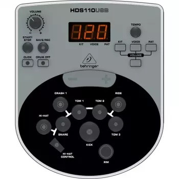 Elektrinis būgnų komplektas Behringer XD8USB su USB garso sąsaja, juodas