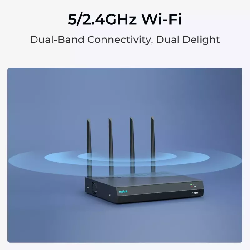 Reolink NVS12W 12 kanalų Wi-Fi 6 NVR 16MP palaikymas 2TB HDD
