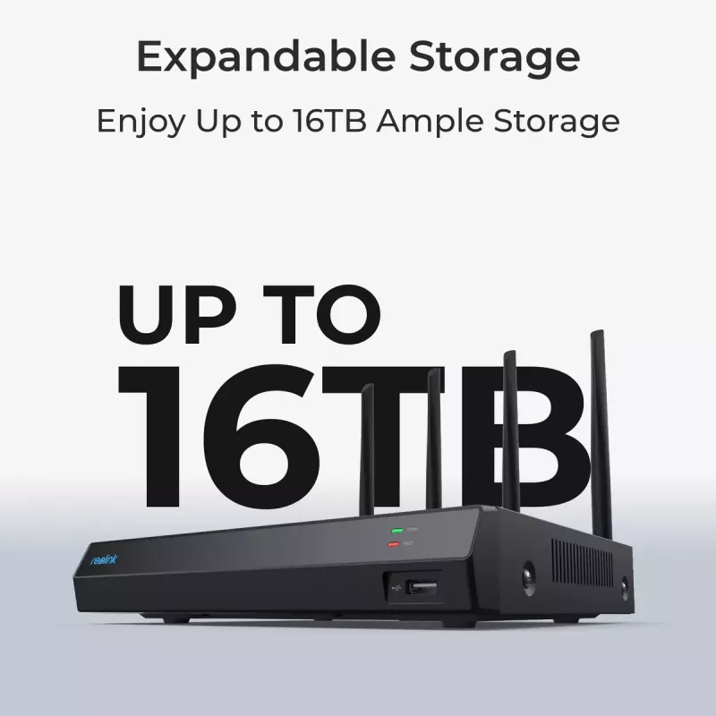 Reolink NVS12W 12 kanalų Wi-Fi 6 NVR 16MP palaikymas 2TB HDD
