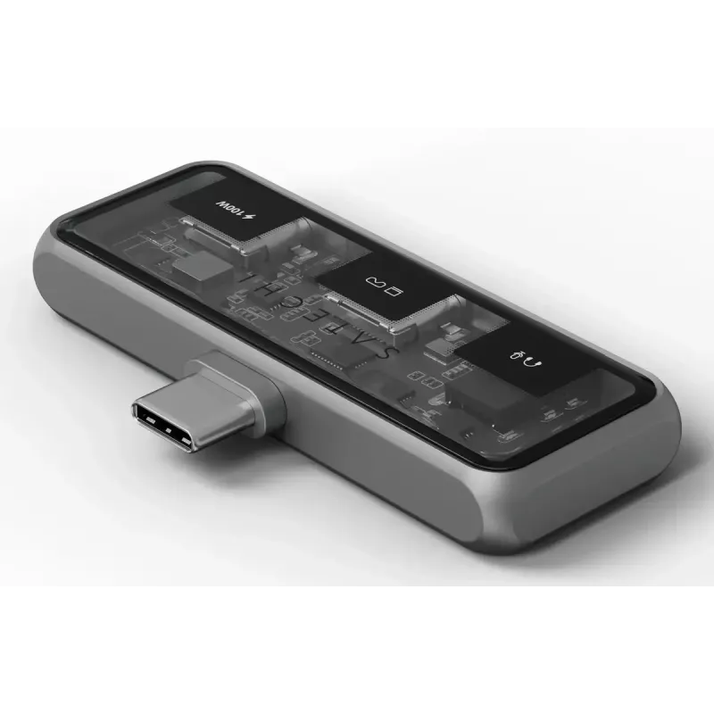 Dokavimo stotelė nešiojamam kompiuteriui Satechi ST-HXRAJM — USB 3.2 Gen 2 (Type-C), 100 W PD, pilka