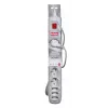 Prailginimo blokas ActiveJet APN-8G/5M-GR – 8 lizdai (E/C tipas), 5 m laidas, 10 A, 230 V, pilka