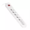 Prailginimo blokas ActiveJet APN-8G/5M-GR – 8 lizdai (E/C tipas), 5 m laidas, 10 A, 230 V, pilka