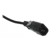 Prailginimo laidas ActiveJet COMBO-IEC-3G/1.5M — 3 gyslų IEC jungtis, 1,5 m, 3 AC lizdai, 230 V/50 Hz, 10 A, juoda
