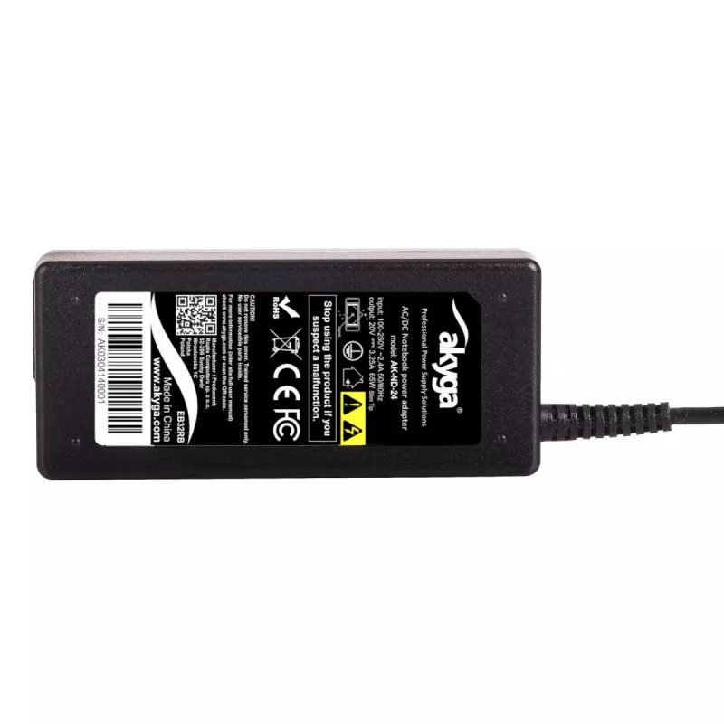 Akyga AK-ND-24 maitinimo adapteris Lenovo nešiojamiesiems kompiuteriams, 65 W, 20 V, 3,25 A, Slim Tip jungtis