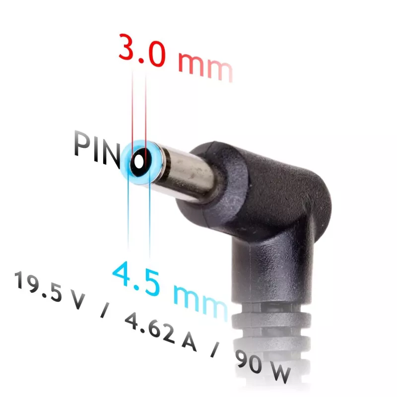 Akyga AK-ND-26 maitinimo adapteris HP nešiojamiesiems kompiuteriams, 90 W, 19,5 V, 4,62 A, 4,5 x 3,0 mm su kaiščiu
