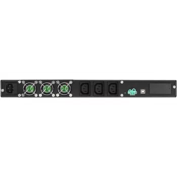 Stovo montavimo UPS PowerWalker VFI 1000R/1U — dvigubo keitimo online, 1 kVA (800 W), 3× C13 lizdai, 1U, 12,6 kg