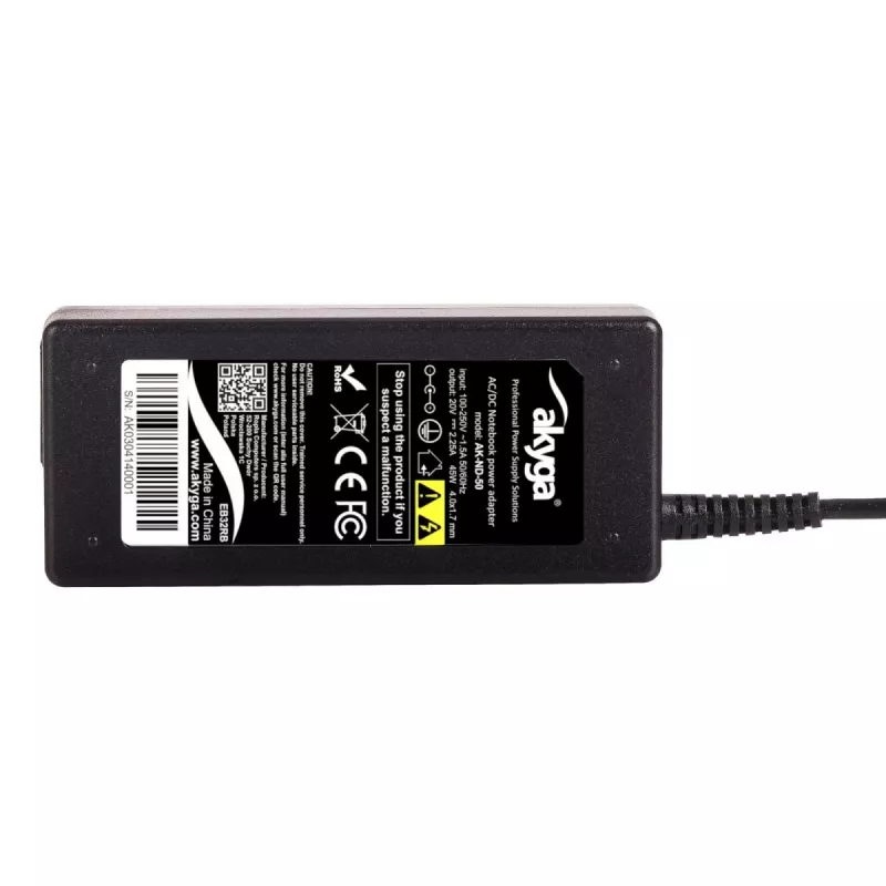 Akyga AK-ND-50 maitinimo adapteris Lenovo nešiojamiesiems kompiuteriams, 45 W, 20 V / 2,25 A, 4,0 x 1,7 mm