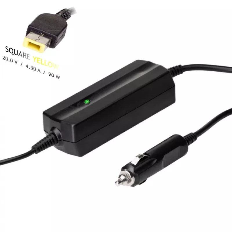 Akyga AK-ND-42 nešiojamojo kompiuterio maitinimo adapteris - 20V/4.5A, 90W, plonu (Slim Tip, SQUARE YELLOW) kištuku
