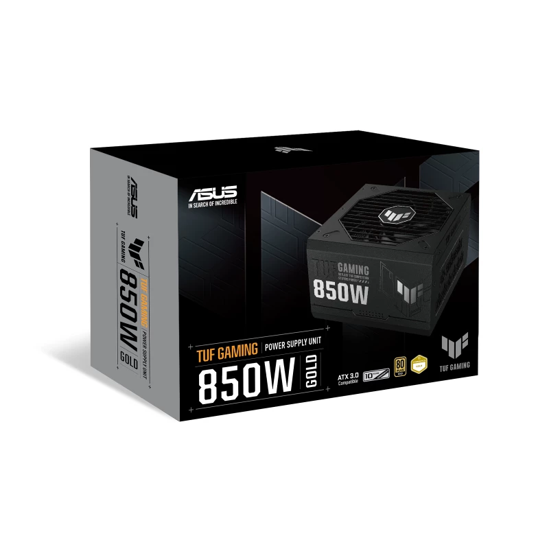ASUS TUF Gaming 850W Gold maitinimo blokas 24-pin ATX ATX Juoda