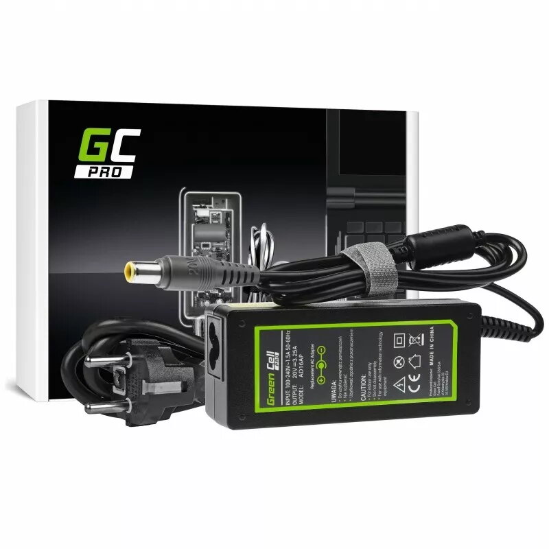 Green Cell AD16AP PRO 65W maitinimo adapteris, 20V / 3.25A, 7.7x5.5 mm, Lenovo