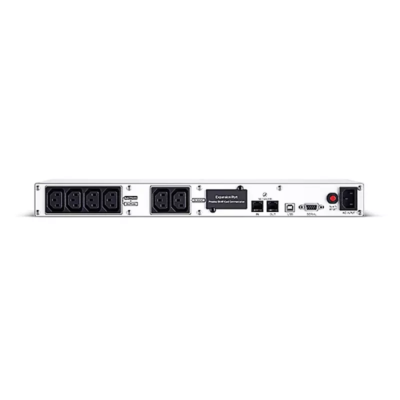 Nepertraukiamo maitinimo šaltinis (UPS) CyberPower OR600ERM1U — linijinis interaktyvus, 0.6 kVA / 360 W, 6x C13 lizdai, AVR, LCD, sidabrinis, 1U