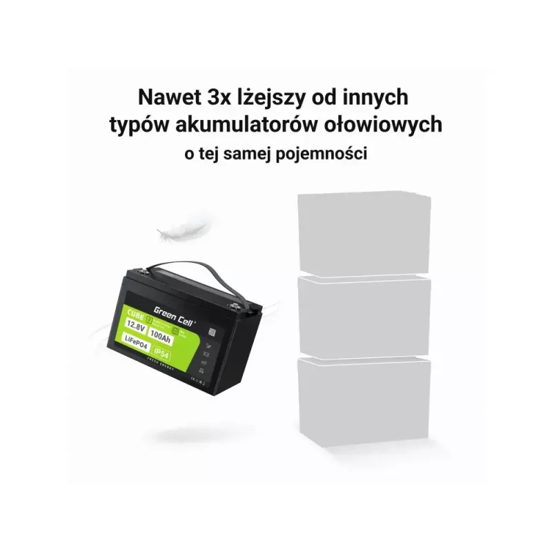 Green Cell LFPGC12V100AH LiFePO4 baterija UPS sistemoms 12.8V 100Ah