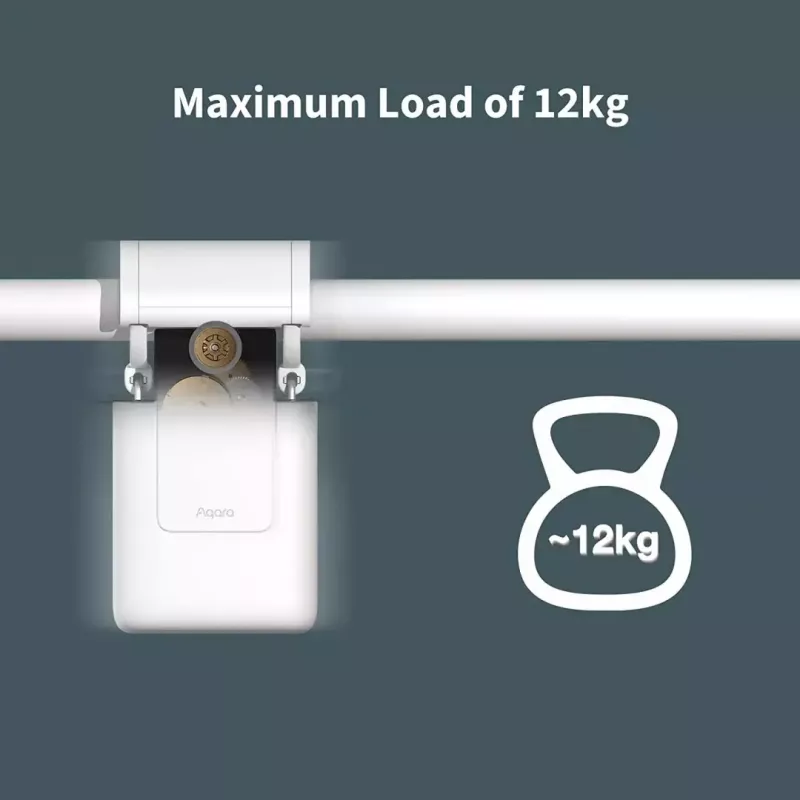 Aqara Curtain Driver E1, bėginė versija (CM-M01-TRACK) – automatinis užuolaidų valdiklis