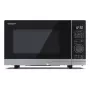 Mikrobangų krosnelė solo Sharp YC-PS204AE-S, 20 L, 800 W, LED jutiklinis valdymas, 10 galios lygių, sukamoji lėkštė 24,5 cm, sidabrinė