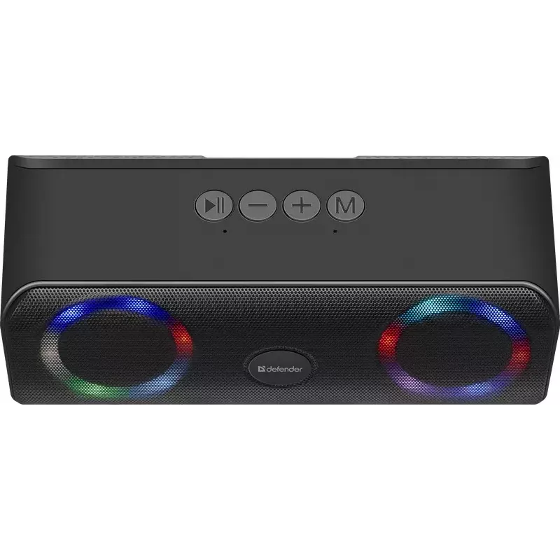 Nešiojamas Bluetooth garsiakalbis DEFENDER Q1 Juodas, 10 W RMS, 1200 mAh, Bluetooth 5.0, MicroSD, FM, AUX, USB