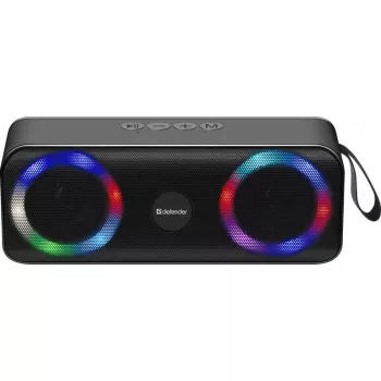 Nešiojamas Bluetooth garsiakalbis DEFENDER Q1 Juodas, 10 W RMS, 1200 mAh, Bluetooth 5.0, MicroSD, FM, AUX, USB
