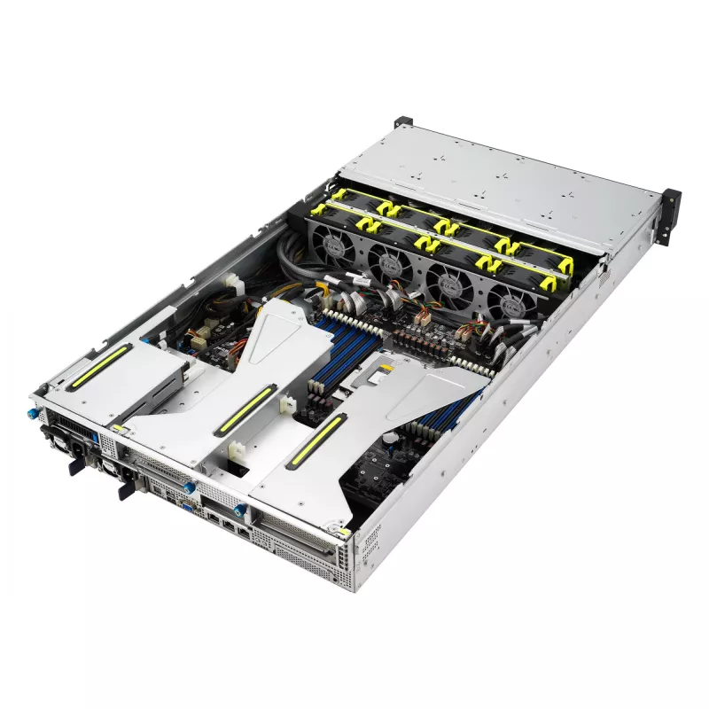 ASUS RS521A-E12-RS24U Socket SP5 stovo serveris (2U) juoda, sidabrinė