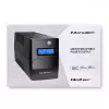 Qoltec Monolith 53979 nepertraukiamo maitinimo šaltinis (UPS), line-interactive, 850 VA / 480 W, 2 Schuko lizdai, LCD, USB, RJ45