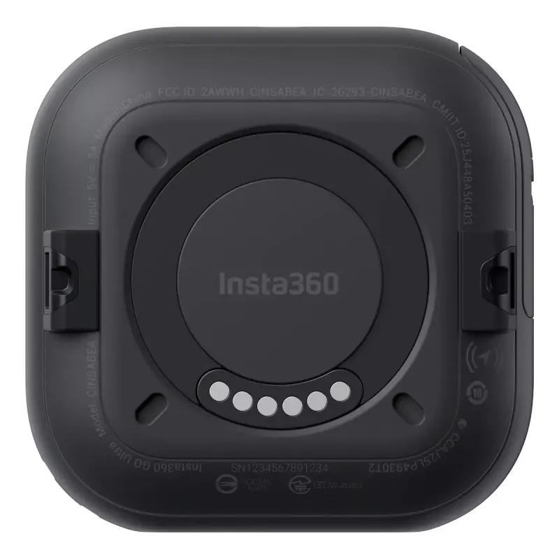 Veiksmo kamera Insta360 GO Ultra Standard Black — 4K Ultra HD 3840×2880, 1/1.28 colio jutiklis, 240 kadrų/s, Wi‑Fi, įmontuotas ekranas, MicroSD, 52,9 g