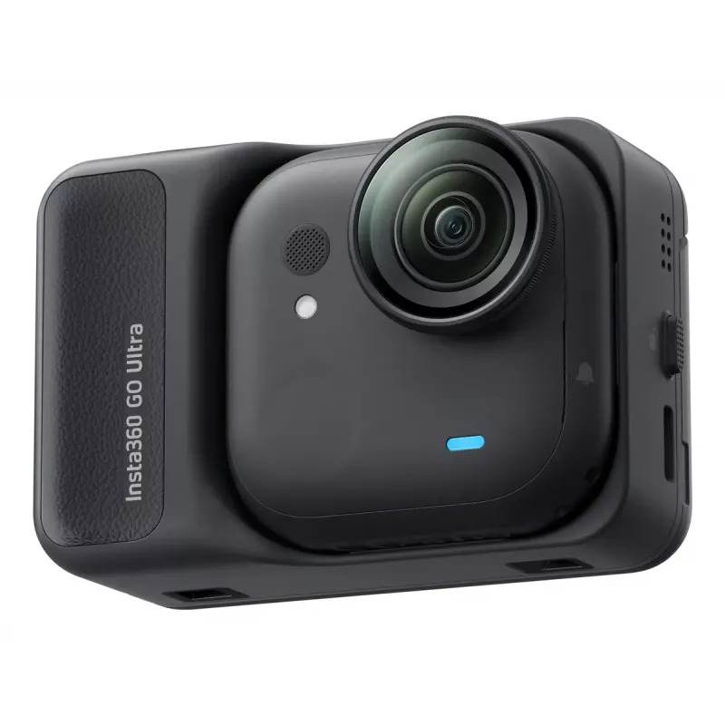Veiksmo kamera Insta360 GO Ultra Standard Black — 4K Ultra HD 3840×2880, 1/1.28 colio jutiklis, 240 kadrų/s, Wi‑Fi, įmontuotas ekranas, MicroSD, 52,9 g