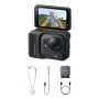 Veiksmo kamera Insta360 GO Ultra Standard Black — 4K Ultra HD 3840×2880, 1/1.28 colio jutiklis, 240 kadrų/s, Wi‑Fi, įmontuotas ekranas, MicroSD, 52,9 g
