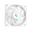 Vandens aušintuvas „viskas viename“ DeepCool LS520 SE WH — 240 mm radiatorius, 2x 120 mm PWM ventiliatoriai, balta spalva, varinis pagrindas