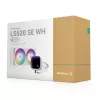 Vandens aušintuvas „viskas viename“ DeepCool LS520 SE WH — 240 mm radiatorius, 2x 120 mm PWM ventiliatoriai, balta spalva, varinis pagrindas