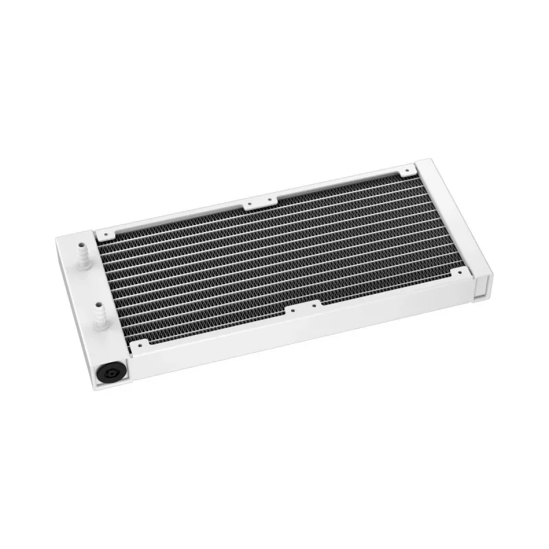 Vandens aušintuvas „viskas viename“ DeepCool LS520 SE WH — 240 mm radiatorius, 2x 120 mm PWM ventiliatoriai, balta spalva, varinis pagrindas