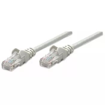 Patch kabelis INTELLINET Cat5e U/UTP 3 m, pilka, CCA, RJ-45–RJ-45, 350 MHz
