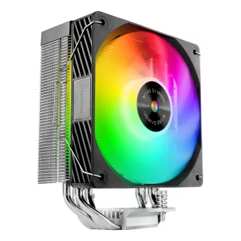 Oro aušintuvas TACENS Mars Gaming MCPU-X4ARGB — 120 mm ARGB ventiliatorius, 4 šilumos vamzdeliai, TDP 220 W, PWM, LGA1200