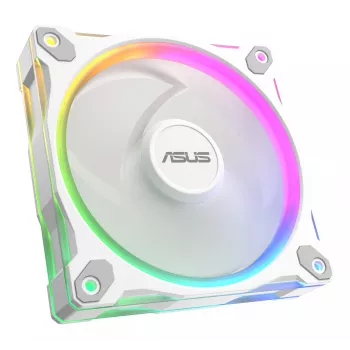 120 mm korpuso ventiliatorius ASUS Prime MR120 ARGB Reverse White — 1600 RPM, 58 CFM, PWM, įvorinis guolis