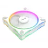120 mm korpuso ventiliatorius ASUS Prime MR120 ARGB Reverse White — 1600 RPM, 58 CFM, PWM, įvorinis guolis