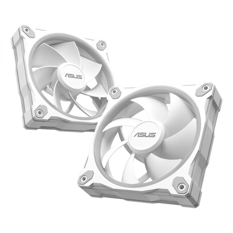 120 mm korpuso ventiliatorius ASUS Prime MR120 ARGB Reverse White — 1600 RPM, 58 CFM, PWM, įvorinis guolis