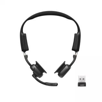 SHOKZ OpenMeet UC belaidžiai kaulinio laidumo ausiniai vaizdo konferencijoms su USB-A adapteriu