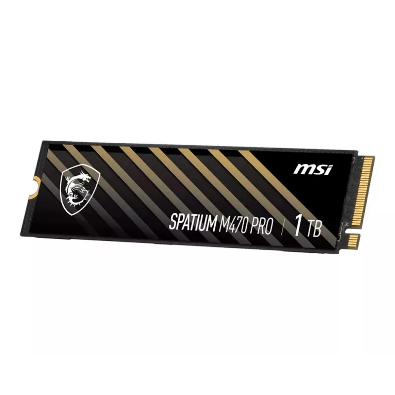 SSD M.2 NVMe MSI SPATIUM M470 PRO 1TB – PCIe 4.0, 3D NAND, 6000/5000 MB/s, 950k IOPS, TBW 640