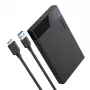Išorinis HDD/SSD dėklas UGREEN 30848 Juodas 2,5 colio, USB 3.0, SATA I/II/III, iki 10 TB, 5 Gbit/s