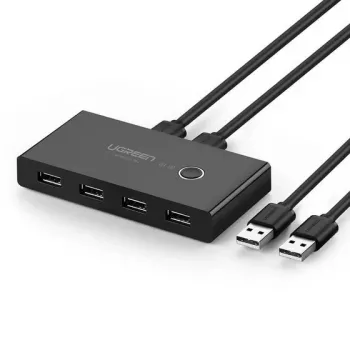 USB šakotuvas UGREEN 30767 – 6 prievadų USB 2.0 šakotuvas, 1,5 m laidas, 5 V/2 A, juodas