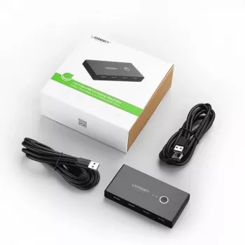 USB šakotuvas UGREEN 30767 – 6 prievadų USB 2.0 šakotuvas, 1,5 m laidas, 5 V/2 A, juodas