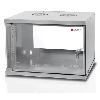 Techly sieninis 19 inch 6U spintos korpusas prof. 450 pilkas surinktas I-CASE EL-1006G45