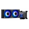 Vandens aušintuvas MSI MAG Coreliquid A15 240 — 240 mm radiatorius, 2×120 mm ventiliatoriai, LGA1700/AM4/AM5, juodas