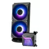 Vandens aušintuvas MSI MAG Coreliquid A15 240 — 240 mm radiatorius, 2×120 mm ventiliatoriai, LGA1700/AM4/AM5, juodas