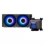 Vandens aušintuvas MSI MAG Coreliquid A15 240 — 240 mm radiatorius, 2×120 mm ventiliatoriai, LGA1700/AM4/AM5, juodas