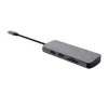 USB Type-C stotelė TRUST 25672 — HDMI, RJ-45, USB 3.2 Gen 1 Type-A/Type-C, SD/MicroSD, pilka